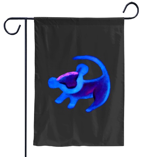 Disney The Lion King Simba Cave Painting Blue Hue Premium Garden Flags