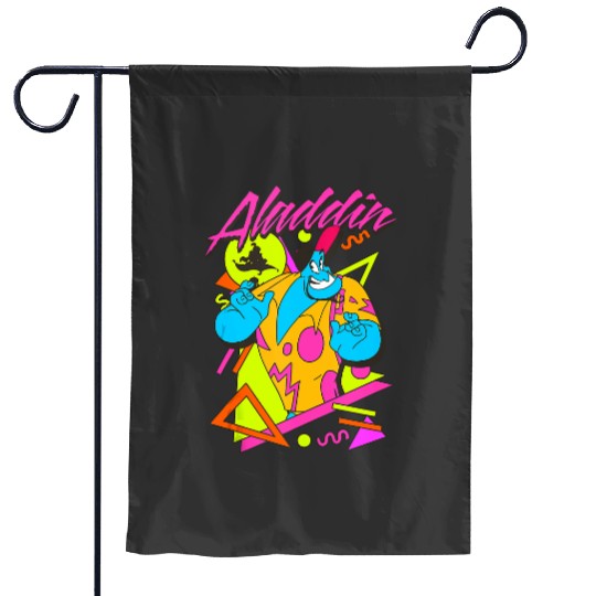 Disney Aladdin Genie 90s Style Neon Portrait Tank Top Garden Flags