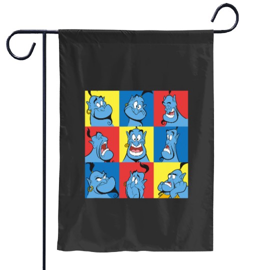 Disney Aladdin Genie Many Emotions Panel Big Chest Portrait Garden Flags