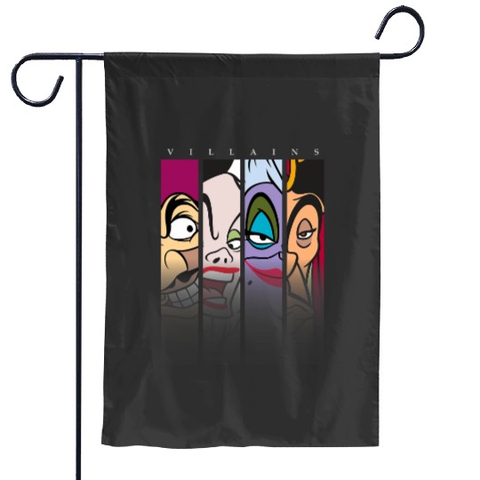 Disney Villains Ursula Captain Hook Cruella Jafar Garden Flags