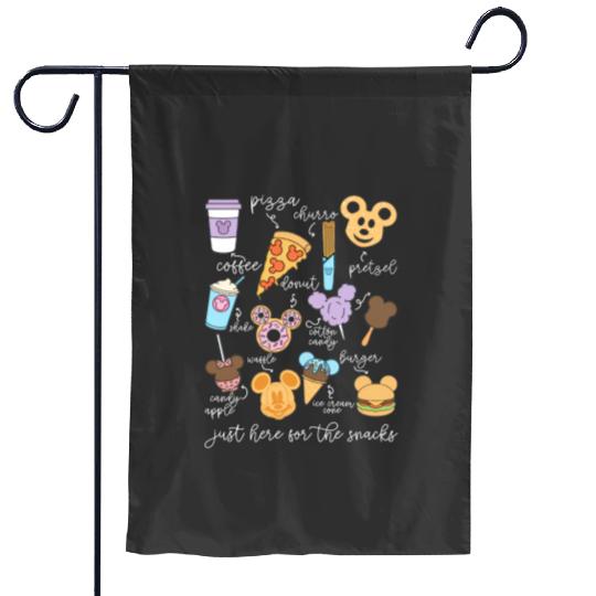 Disney Snacks Garden Flags, Disney Family Garden Flags, Disney Trip Garden Flags