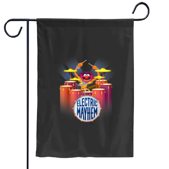 Disney The Muppets Electric Mayhem Animal Drummer Portrait Garden Flags