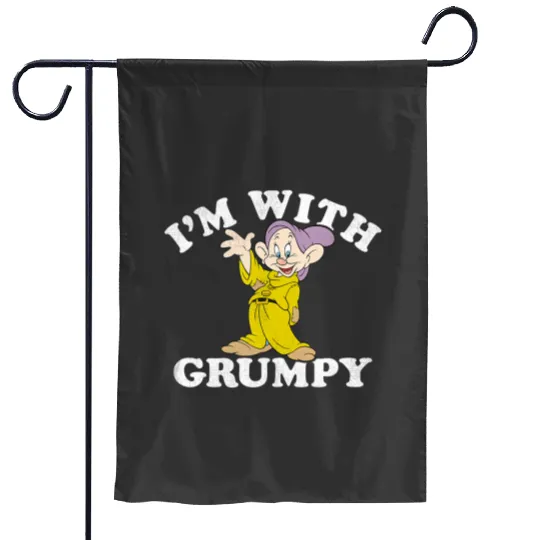 Disney Snow White The Seven Dwarfs Dopey Im With Grumpy Garden Flags