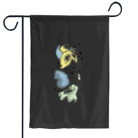 Disney Peter Pan Tinkerbell Airbrush Style Sketch Garden Flags