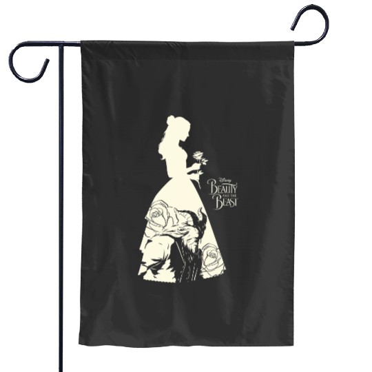 Disney Beauty The Beast Belle Silhouette Graphic Garden Flags