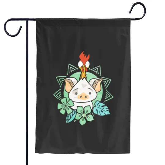 Disney Moana Pua Hei Hei Tropical Graphic Garden Flags