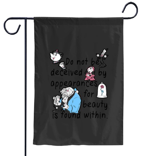 Disney Beauty And The Beast Beauty Is Found Within Garden Flags