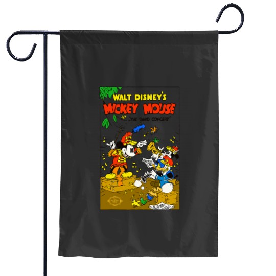 Disney Mickey Mouse The Band Concert Donald Duck Vintagess Garden Flags