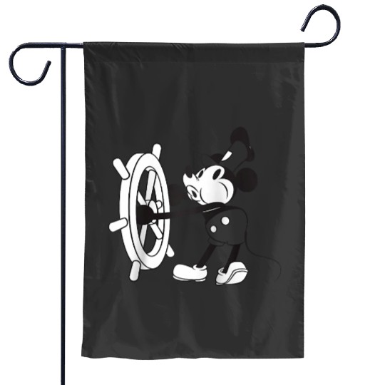 Disney Steamboatss Willie Mickey Vintagess Big Chest Portrait Raglan Baseball Tee Garden Flags