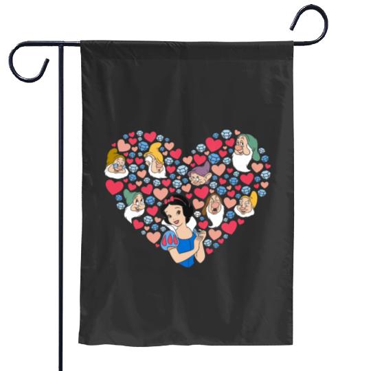 Disney Snow White and the Seven Dwarfs Heart Valentines Day Tank Top Garden Flags