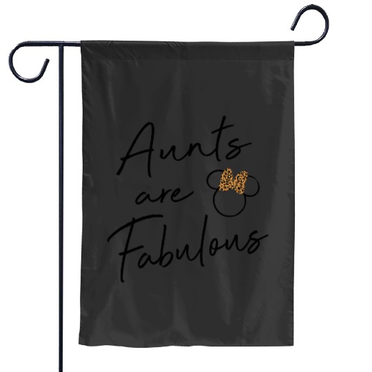 Disney Minnie Mouse Aunts Are Fabulous Cheetah Print Bow Garden Flags