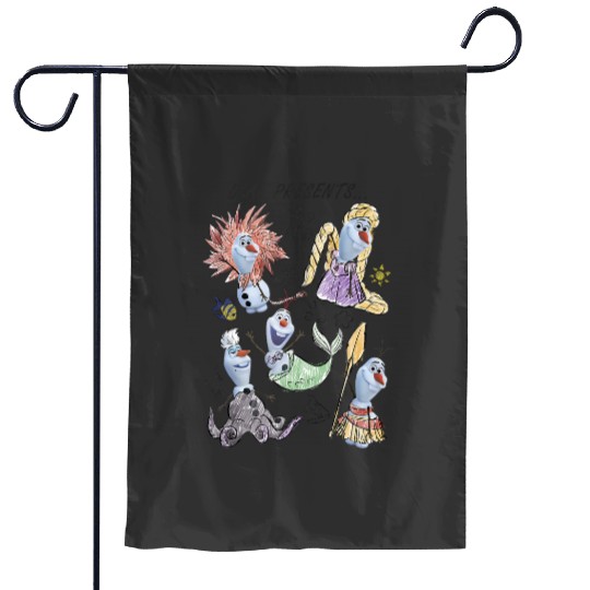 Disney Olaf Presents Costume Sketches Tank Top Garden Flags