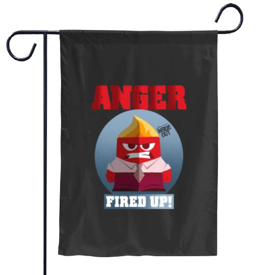 Disney Pixarss Inside Out Anger Fired Up! Circle Portrait Garden Flags