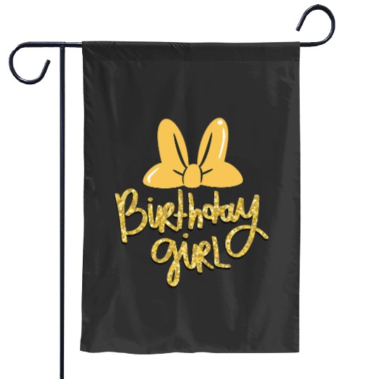 Disney Minnie Mouse Birthday Girl Gold Colorpop Garden Flags