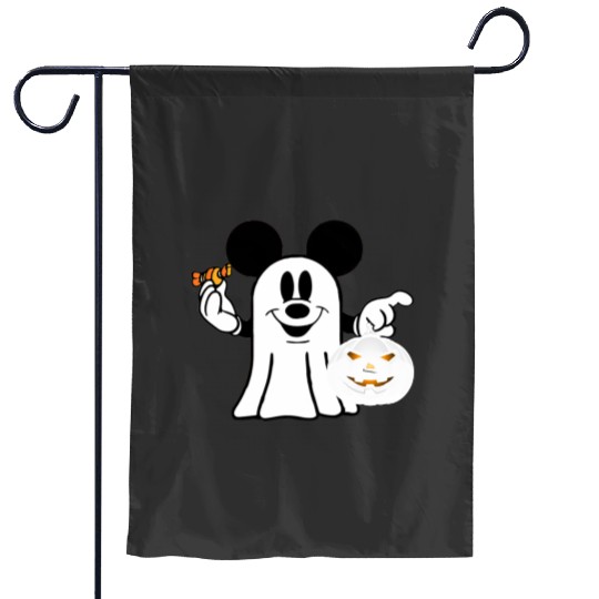 Celebrate Halloween in True Disney Style with Mickey Pumpkin Ears : Mickey Halloween Garden Flags