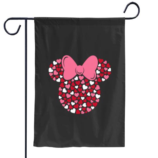 Disney Minnie Mouse Icon Pink Hearts Valentines Day Sweat Garden Flags