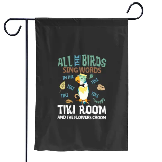 Tiki Room Garden Flags, Enchanted Tiki Room Garden Flags, Disneyland