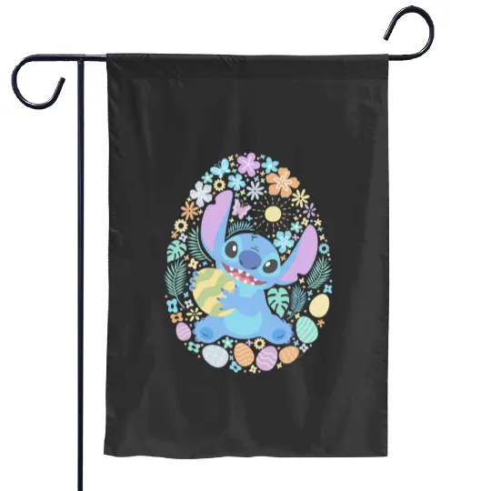 Disney Lilo Stitch Easter Egg Flowers Spring Pastel Colors Garden Flags