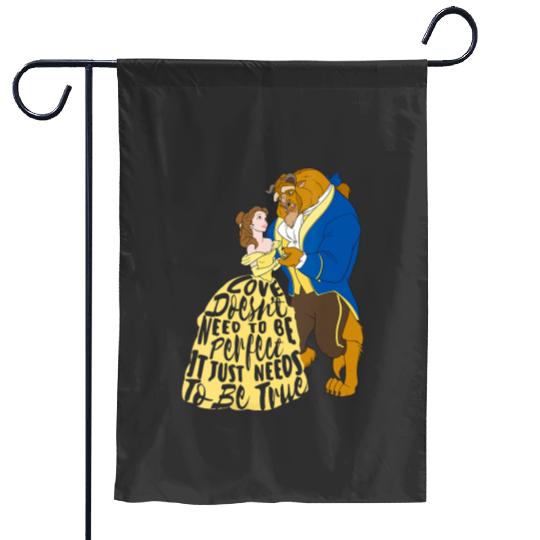 Womens Disney Beauty And The Beast True Love VNeck Garden Flags