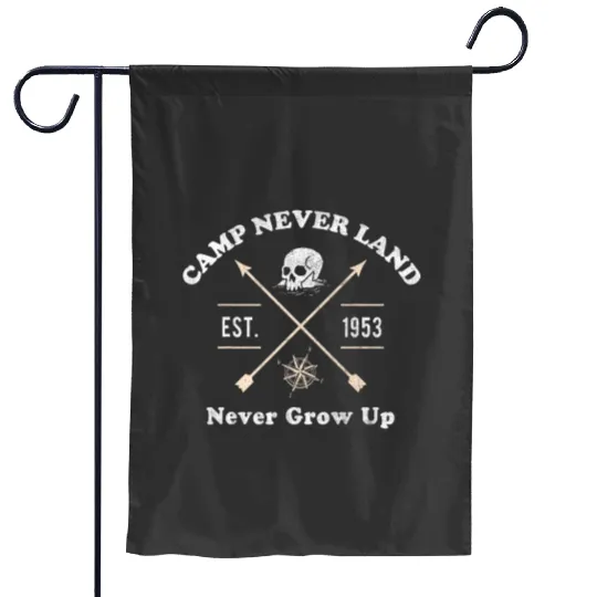 Disney Peter Pan Camp Never Land Est. 1953 Never Grow Up Garden Flags