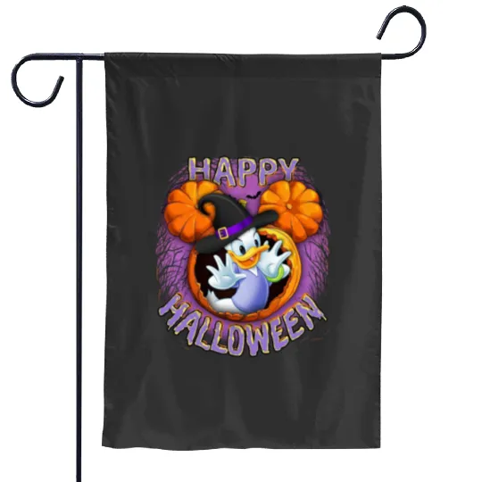 Daisy Duck Halloween Garden Flags, Happy Halloween Garden Flags, Daisy Halloween Garden Flags, Disney Daisy Garden Flags, Halloween Garden Flags Women, Fall Garden Flags