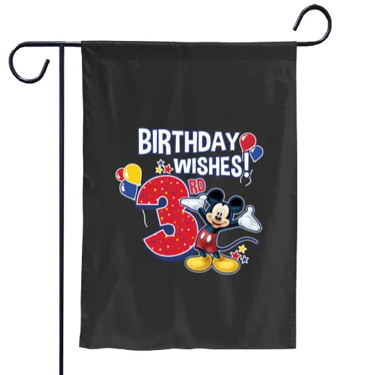 Discover Disney Mickey And Friends Mickey Mouse 3rd Birthday Wishes Garden Flags