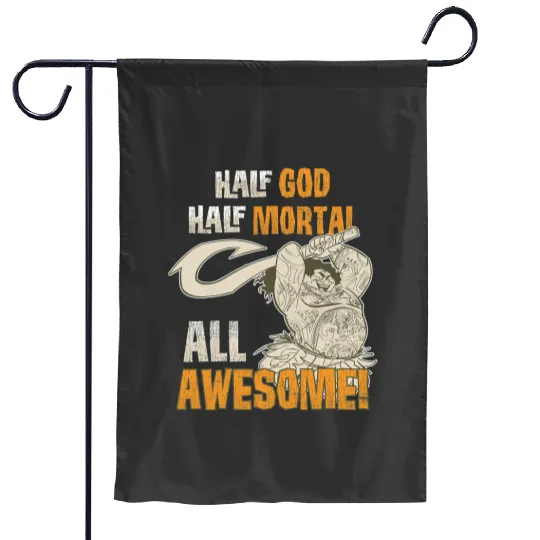 Disney Moana Maui All Awesome Distressed Graphic C1 Garden Flags