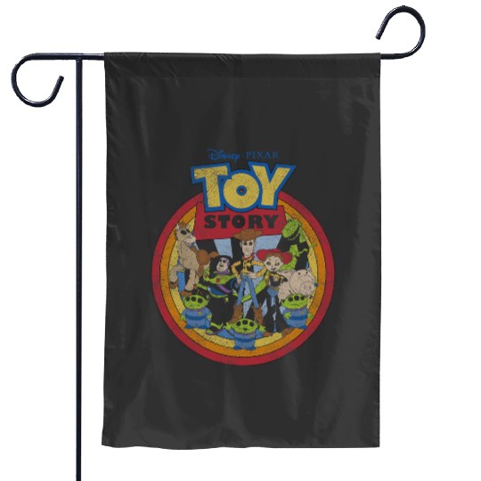 Disney Pixars Toy Story Vintages Circle Portrait Logo Garden Flags