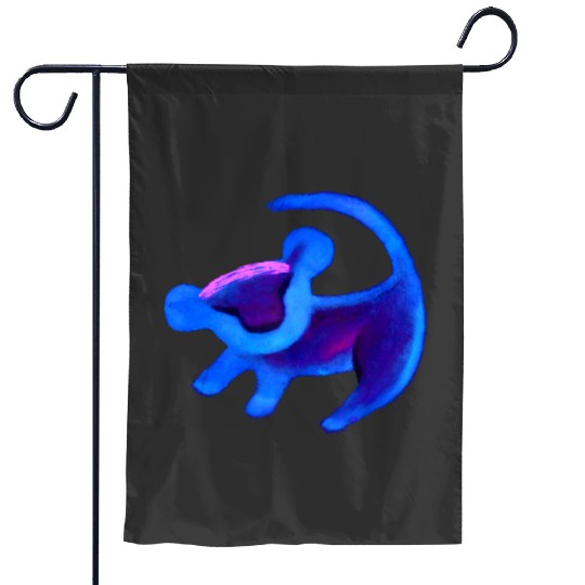 Disney The Lion King Simba Cave Painting Blue Hue Garden Flags