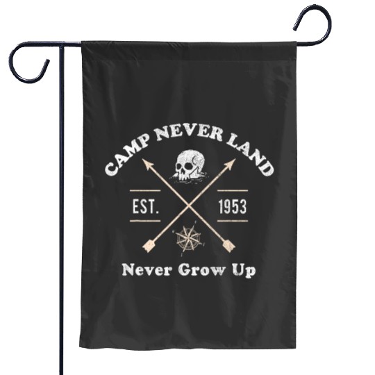 Disney Peter Pan Camp Never Land Est. 1953 Never Grow Up Garden Flags