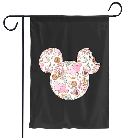 Retro Disneyland Snacks Family Garden Flags