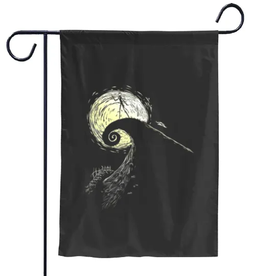 Jàck skèllington, Jàck skèllington halloweeen, Jàck skèllington merch , Jàck skèllington disnèy, Jàck skèllington logo Garden Flags