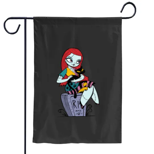 Disney The Nightmare Before Christmas Sally and Cat Garden Flags