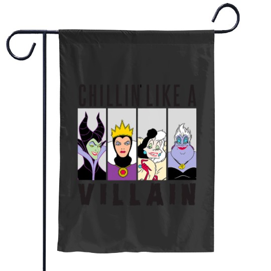 Discover Disney Villain Gang UrsulaEvil QueenCruellaMaleficent Garden Flags