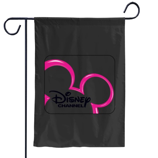 Disney Channel  Mickey Mouse Pink Retro 2000s Logo Garden Flags