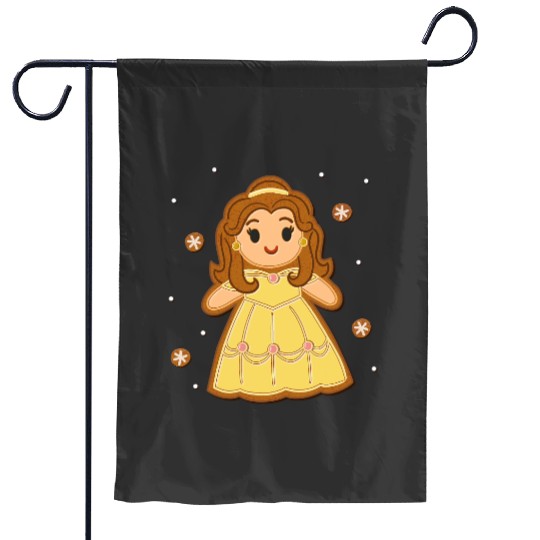Disney Beauty and the Beast Cute Belle Cookie Big Chest Logo Garden Flags