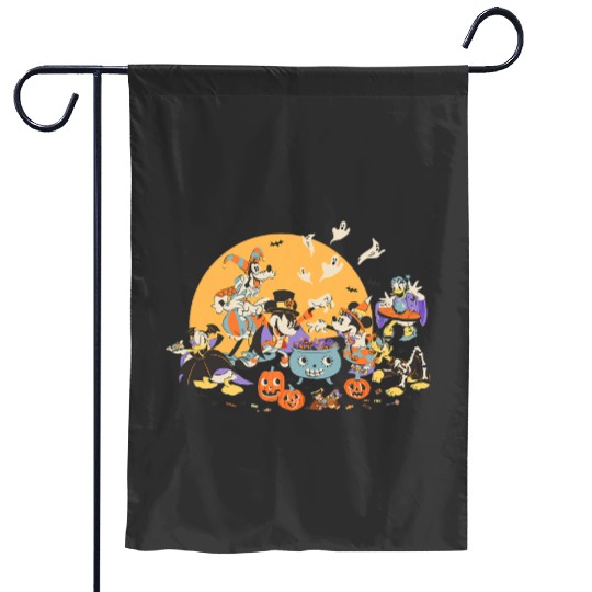 Disney Mickey and Friends Halloween Retro Garden Flags