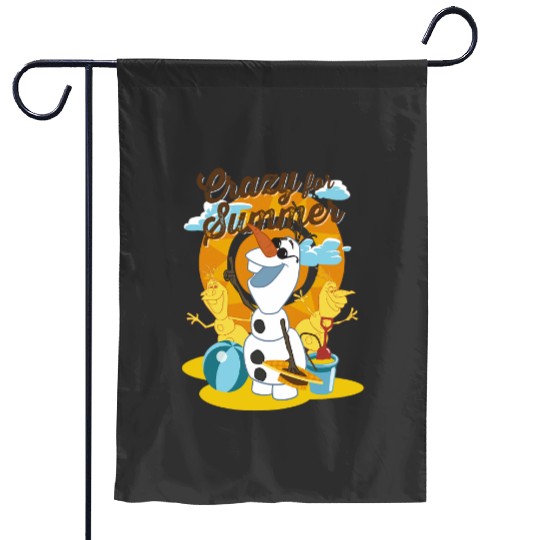disney frozenss crazyss For Summer Olaf Tropical Snowman Garden Flags