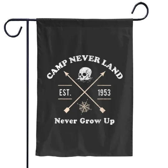 Disney Peter Pan Camp Never Land Est. 1953 Never Grow Up Garden Flags