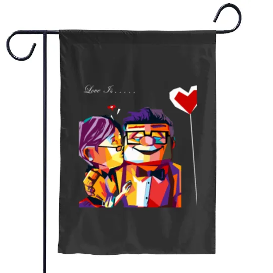 Carl And Ellie Valentines Day Up Balloons Disney Valentine Up Carl Ellie Garden Flags