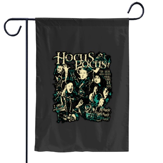 Retro Hocus Pocus  Garden Flags, Sanderson Sisters Disney Witches Garden Flags, Vintage Spooky Vibes Garden Flags