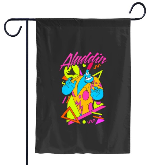 Disney Aladdin Genie 90s Style Neon Portrait Tank Top Garden Flags