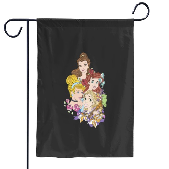Discover Disney Princess Floral Belle Cinde Ariel Rapunzel Garden Flags