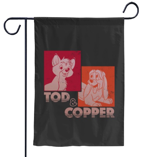 Disney The Fox and the Hounds Tod Copper Retro Garden Flags