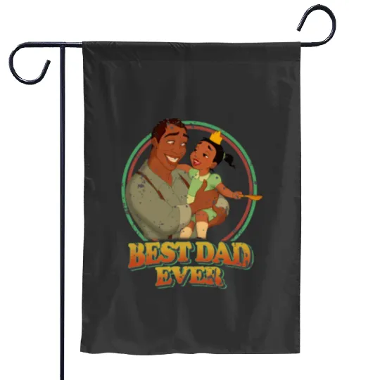 Retro James And Tiana Best Dad Ever Disney Garden Flags