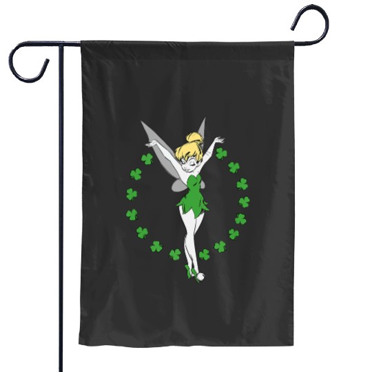 Disney Tinker Bell Ring of Shamrocks St. Patricks Day Garden Flags