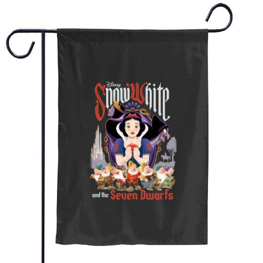 Retro Disney Snow White And The Seven Dwarfs Garden Flags, Disney Snow White Garden Flags