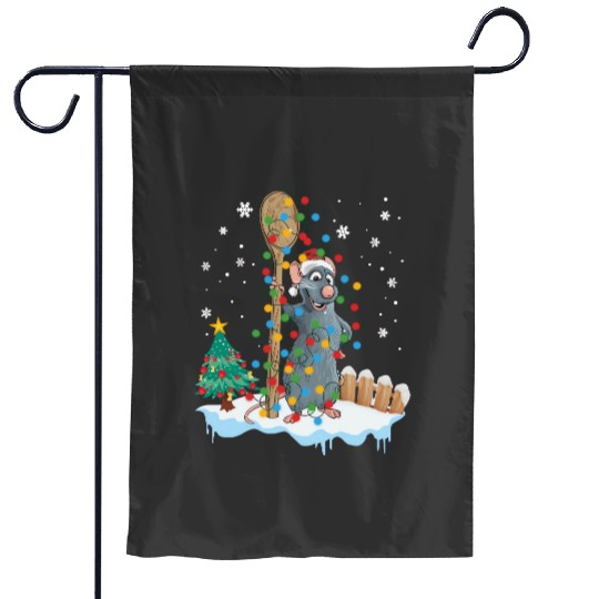 Disney Ratatouille Remy Christmas Light Garden Flags, Vacation Family Holidays Gift