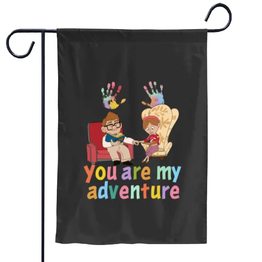 Disney Movie You Are My Adventure Garden Flags, Disney Couple Carl and Ellie Garden Flags