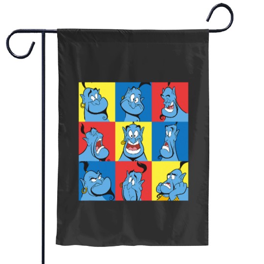 Disney Aladdin Genie Many Emotions Panel Big Chest Portrait Garden Flags